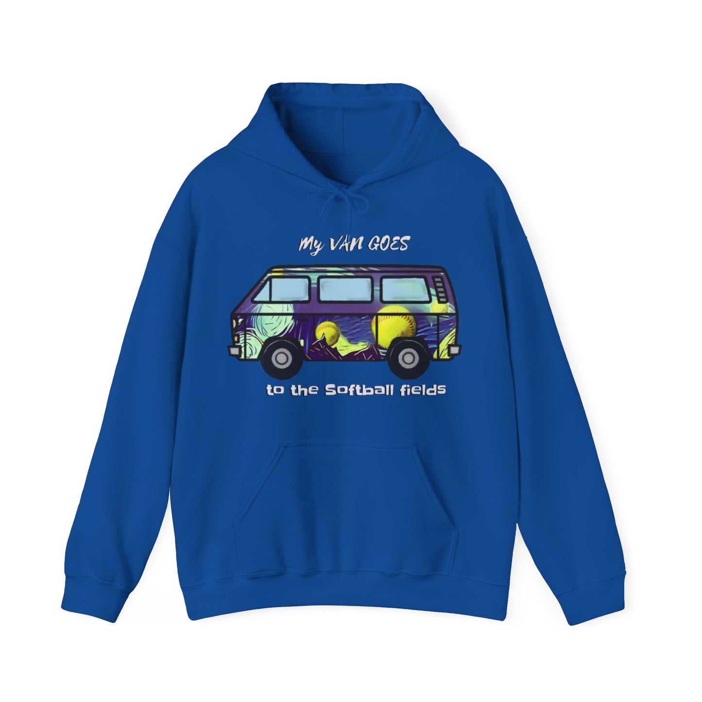 Van Goes Softball, Unisex Heavy Blend™ Hooded Sweatshirt