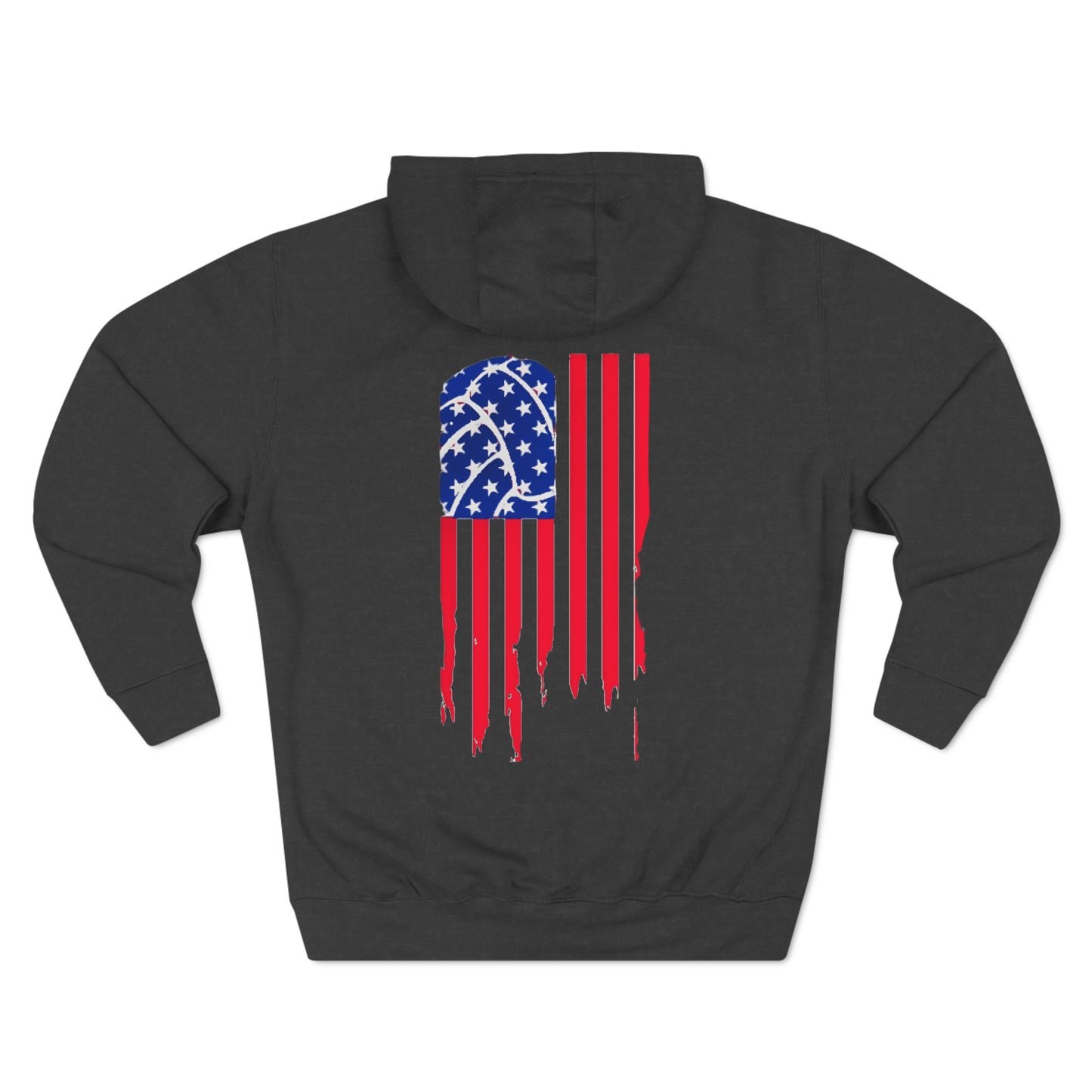 Patriotic Volleyball Three-Panel Fleece Hoodie