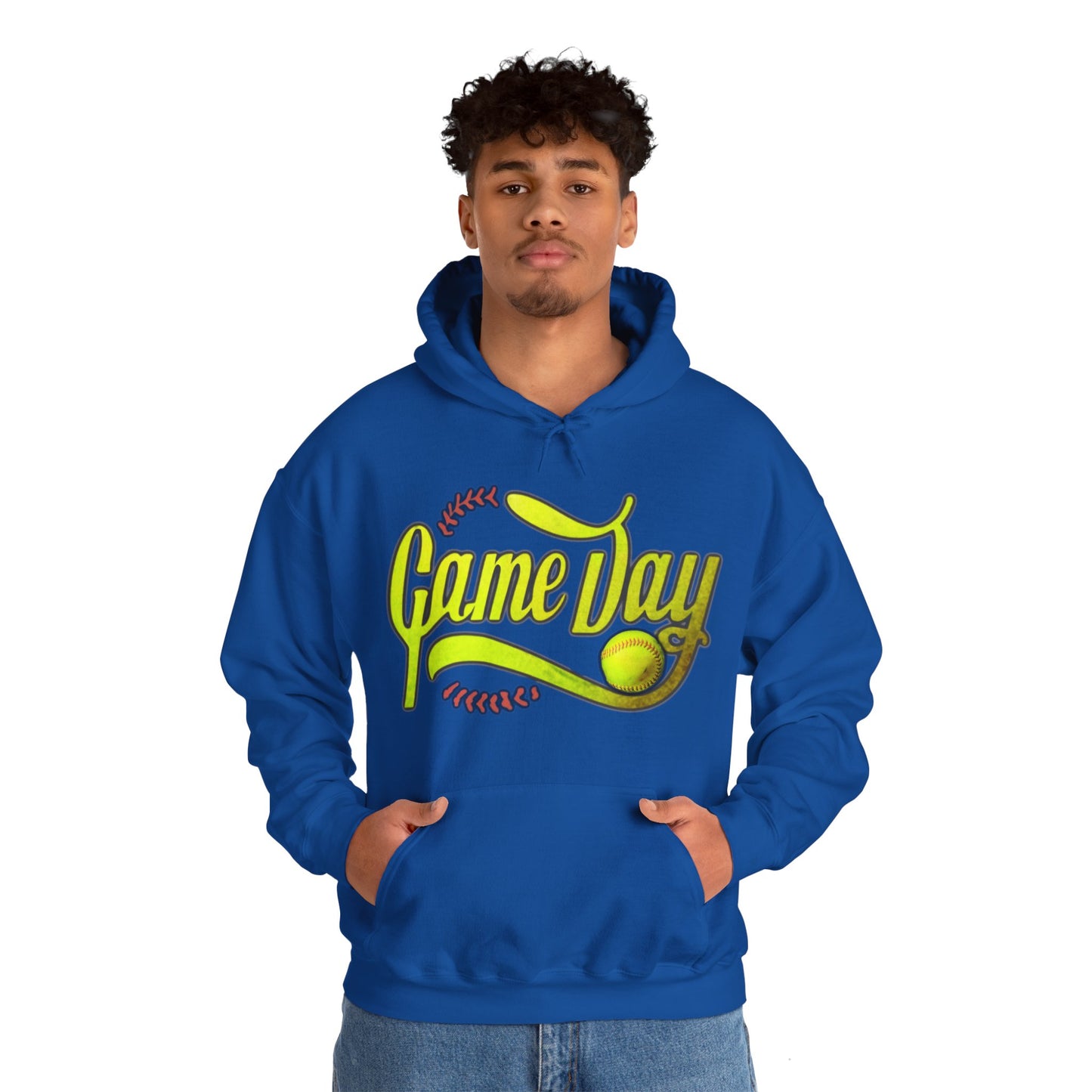 Game Day Softball, Unisex Heavy Blend™ Hooded Sweatshirt