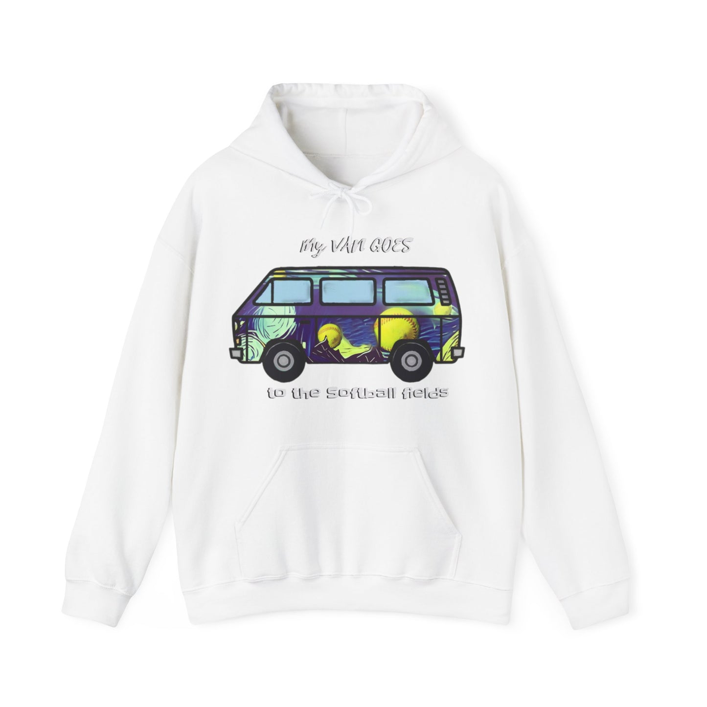 Van Goes Softball, Unisex Heavy Blend™ Hooded Sweatshirt