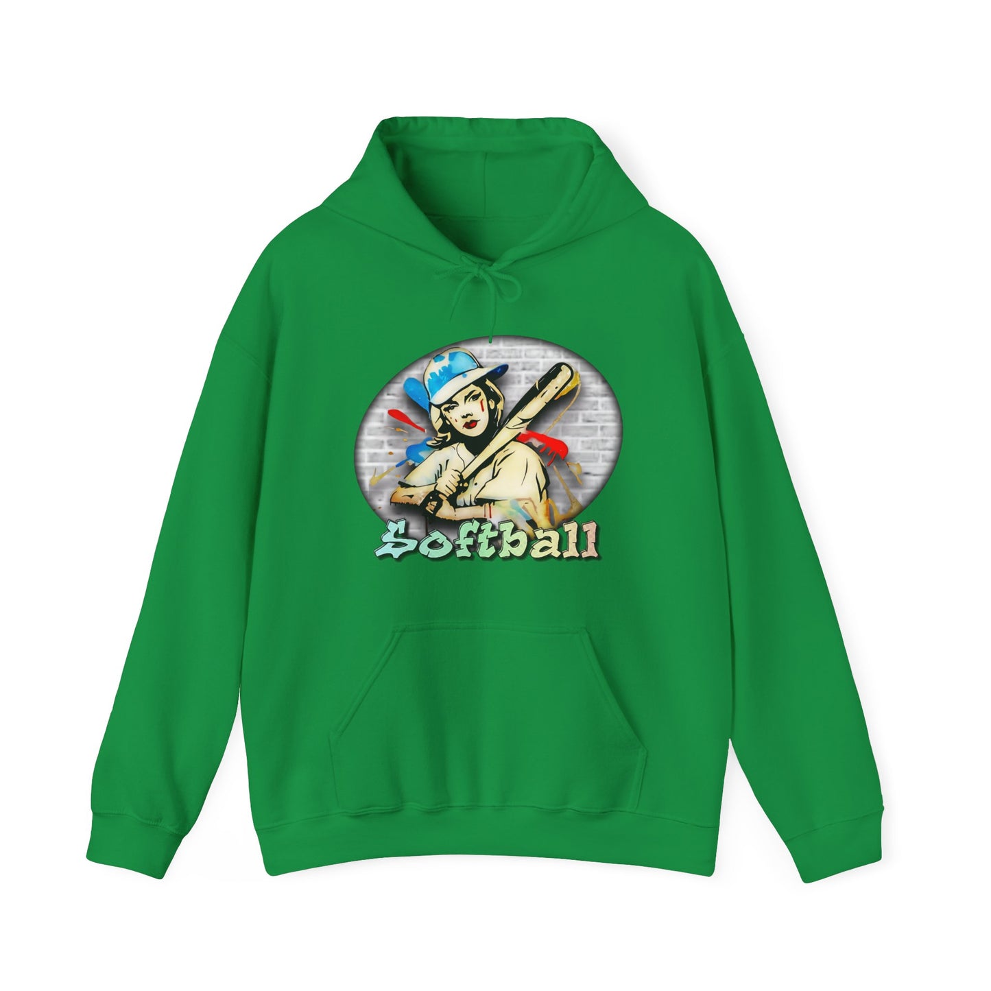 Graffiti Softball, Unisex Heavy Blend™ Hooded Sweatshirt