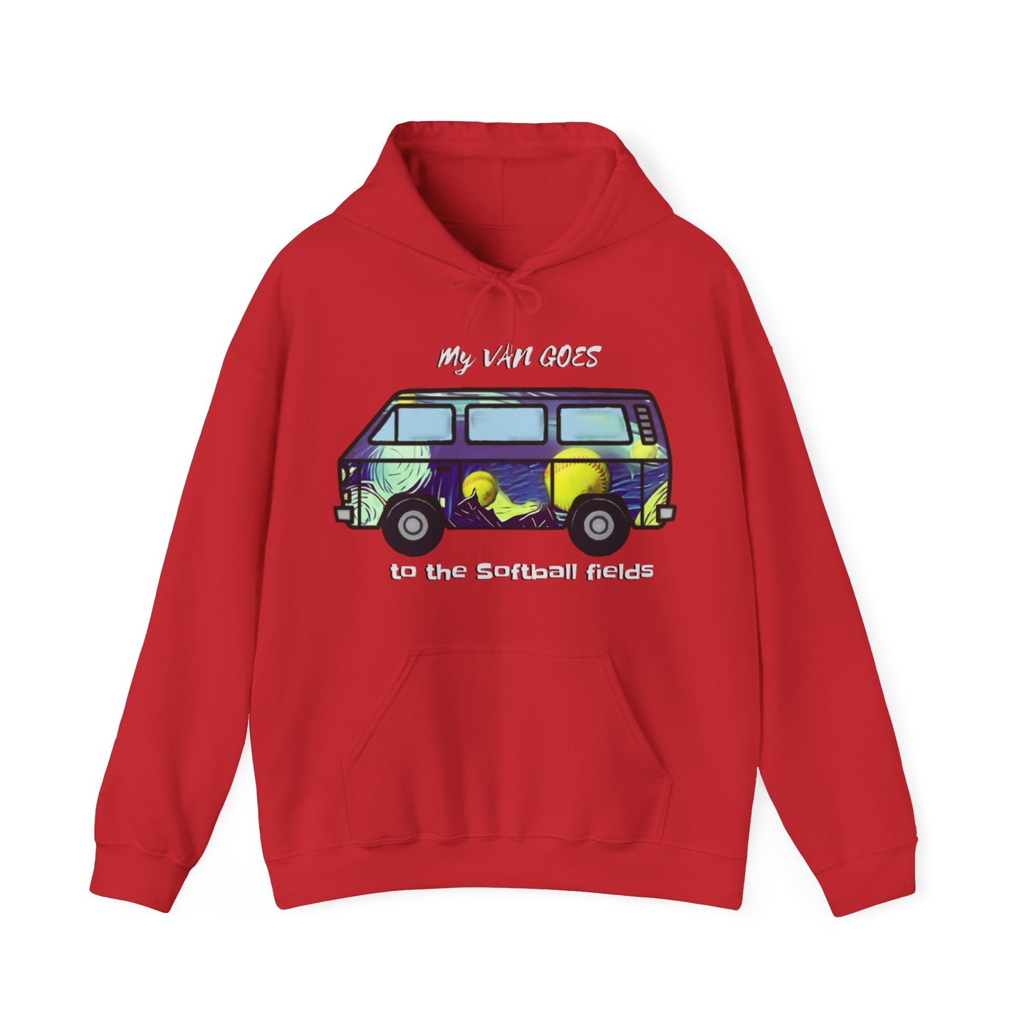 Van Goes Softball, Unisex Heavy Blend™ Hooded Sweatshirt