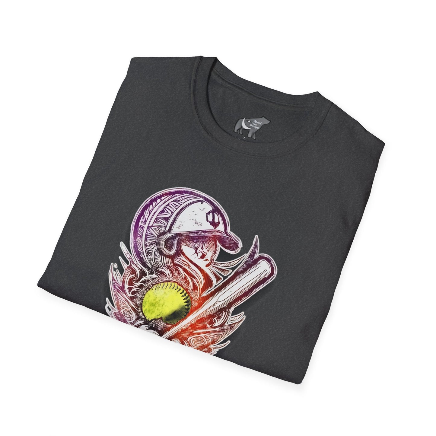 Softball Tribal design Unisex Softstyle T-Shirt