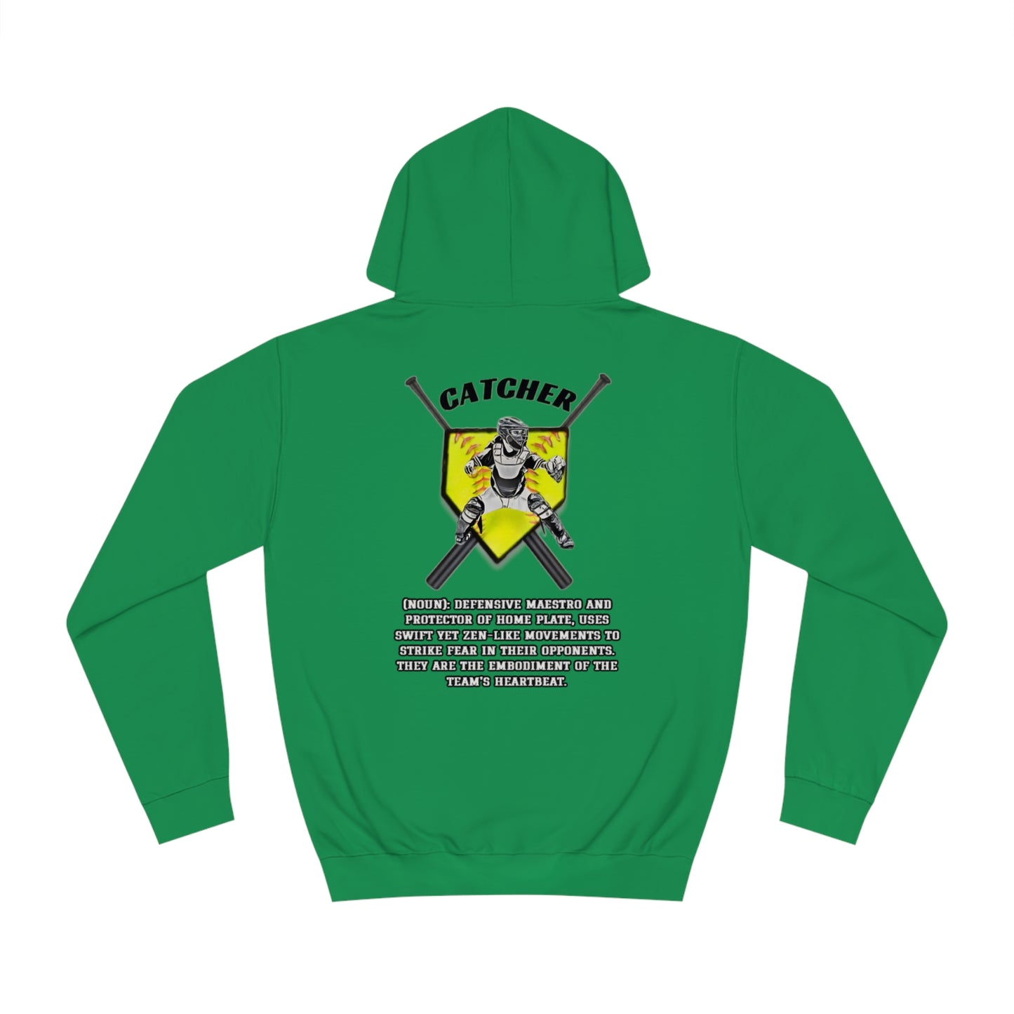 Softball Catcher Dictionary Description Unisex College Hoodie