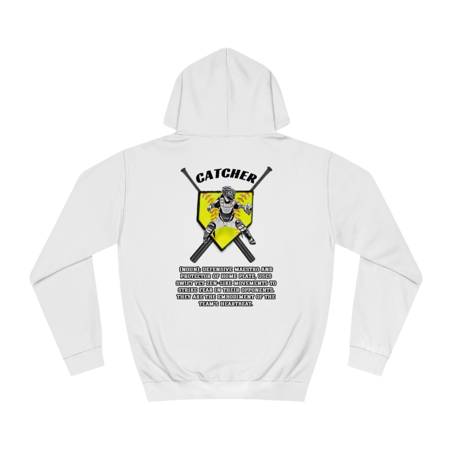 Softball Catcher Dictionary Description Unisex College Hoodie