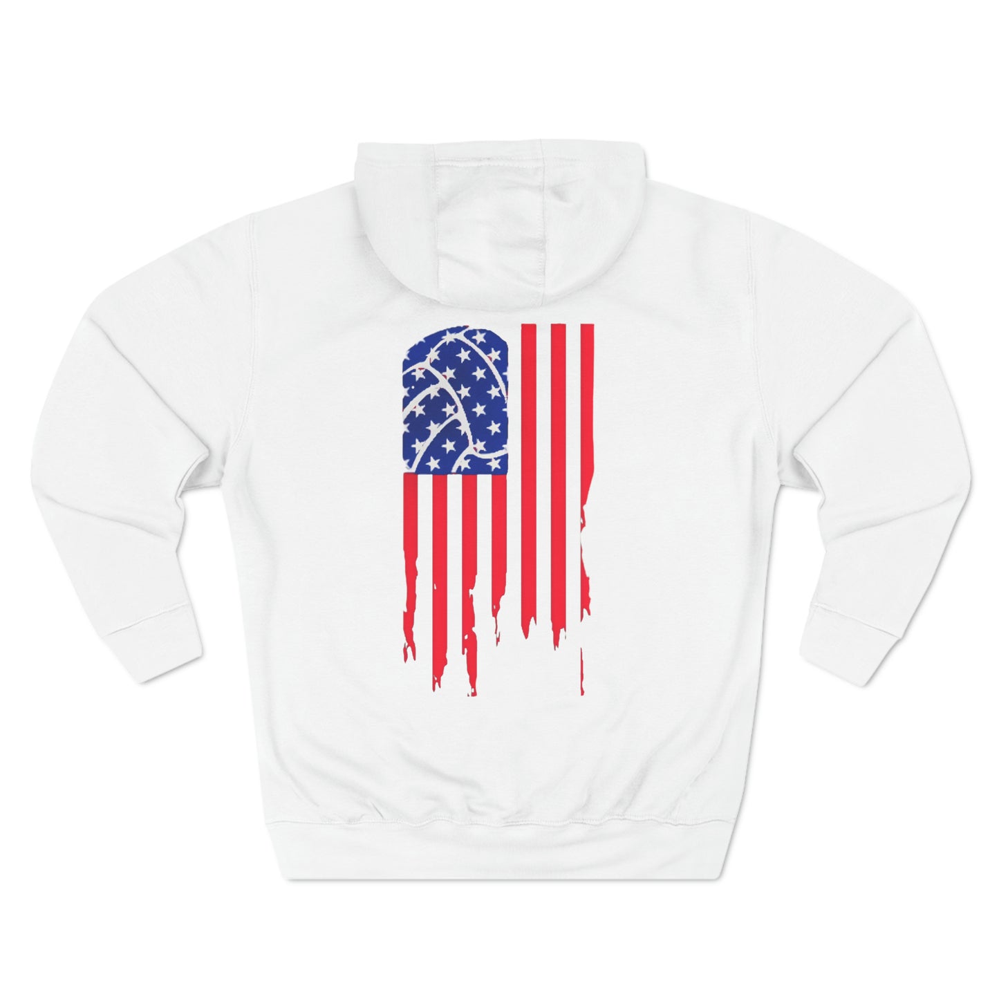 Patriotic Volleyball Three-Panel Fleece Hoodie