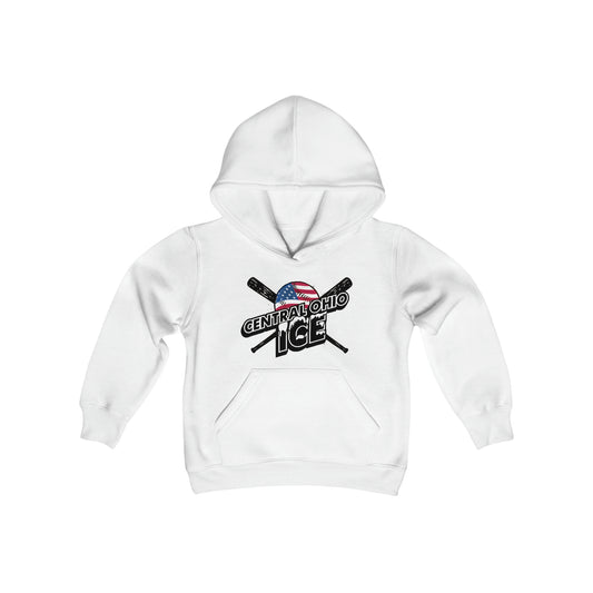 Central Ohio Ice, 23/24 Season Flag Youth Heavy Blend Hooded Sweatshirt