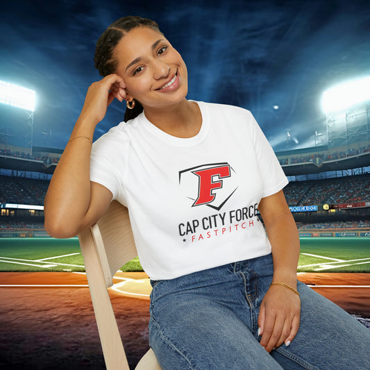 Cap City Force Home Plate Logo, Unisex Softstyle T-Shirt