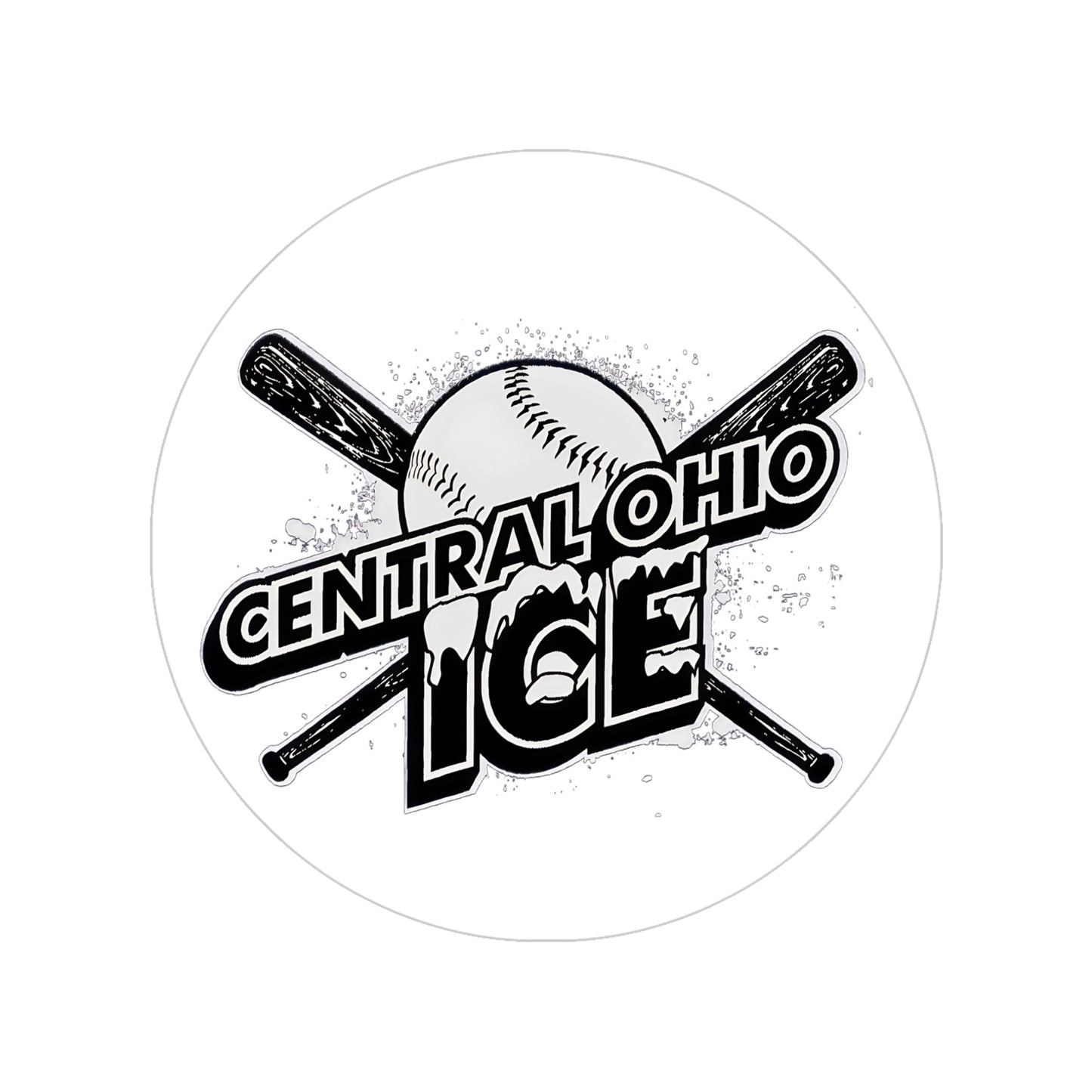 Central Ohio Ice Transparent Helmet/ Outdoor Stickers, Round, 1pcs