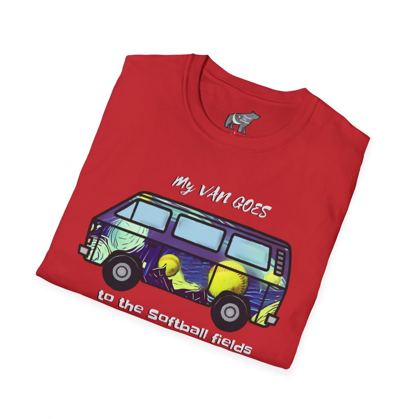 Van Goes Softball Unisex Softstyle T-Shirt