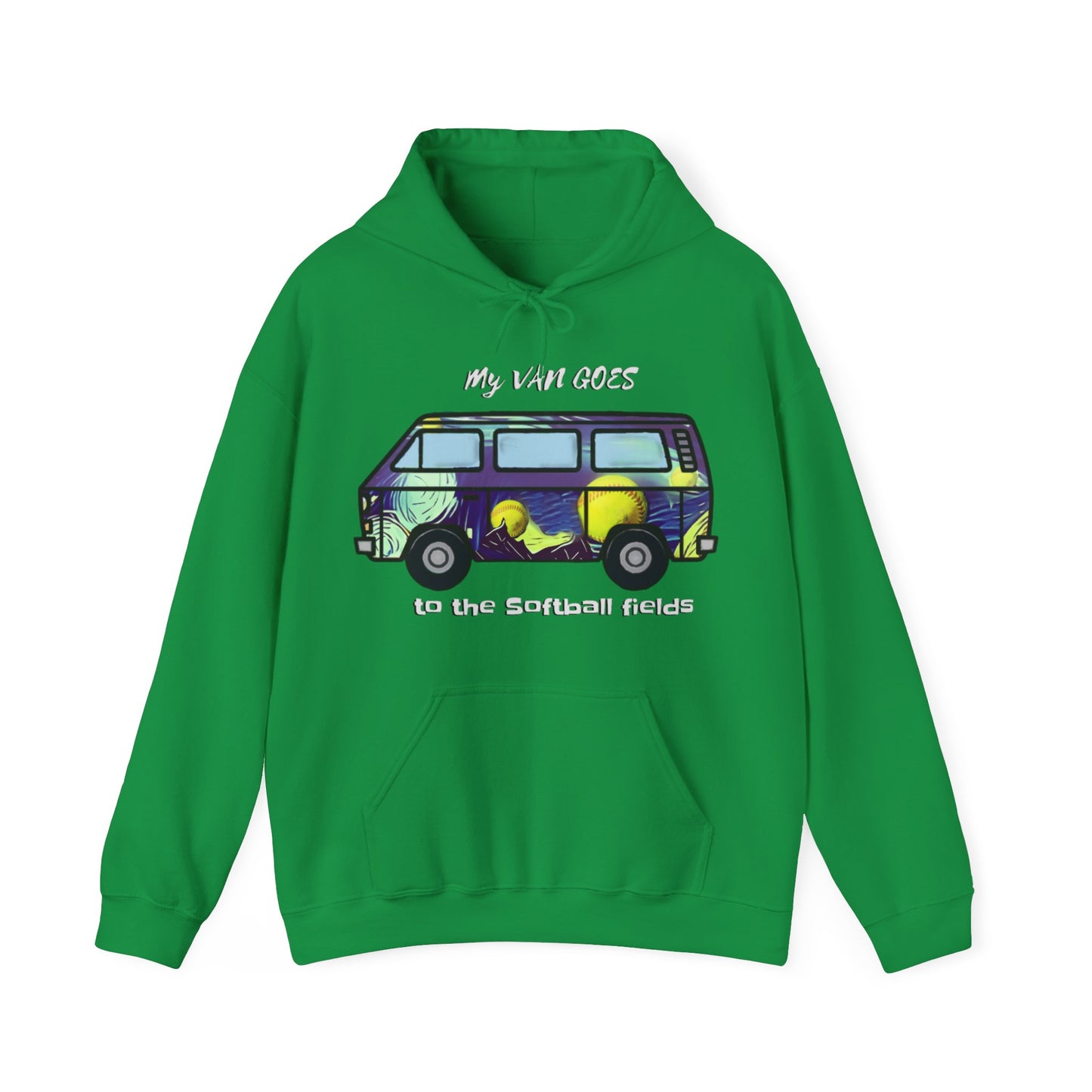 Van Goes Softball, Unisex Heavy Blend™ Hooded Sweatshirt