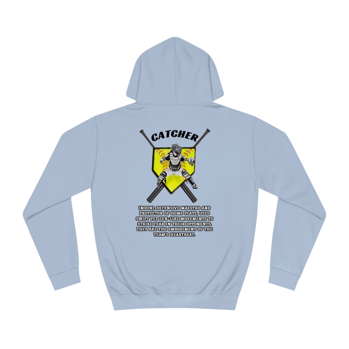 Softball Catcher Dictionary Description Unisex College Hoodie