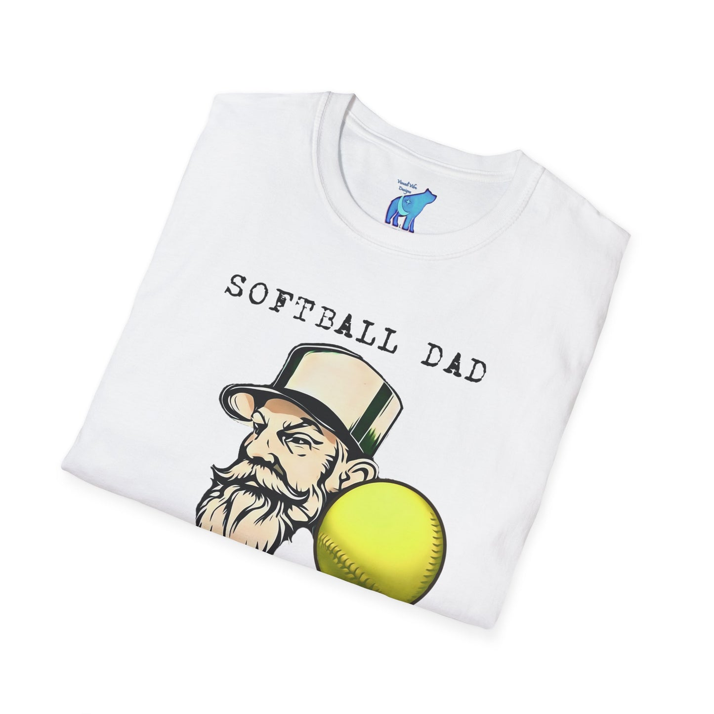 Softball Dad, Unisex Softstyle T-Shirt