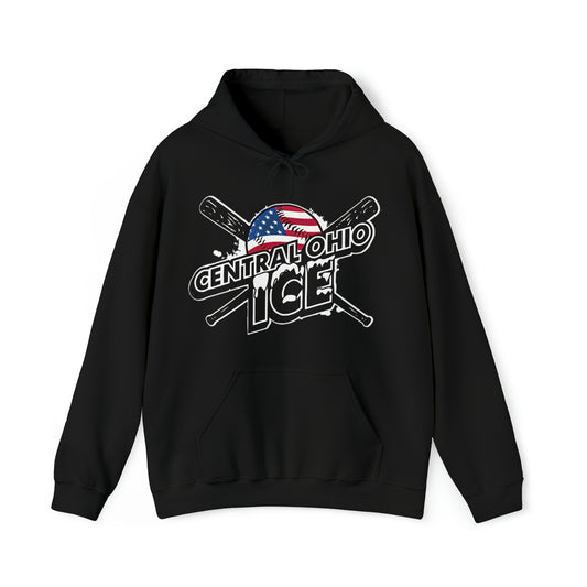 Central Ohio Ice 23/24 season Flag Logo, Unisex Heavy Blend™ Hooded Sweatshirt