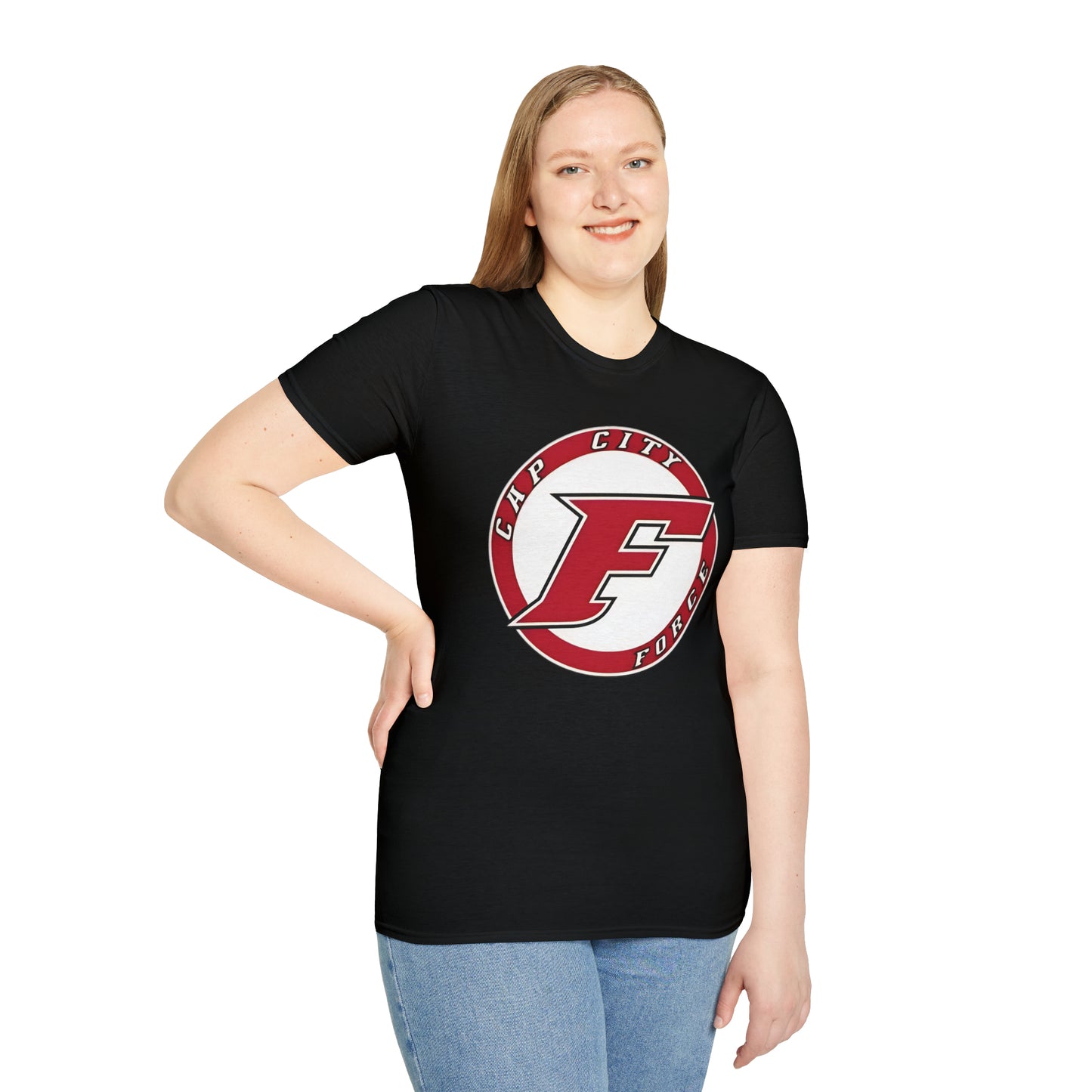 Cap City Force Round Logo, Unisex Softstyle T-Shirt