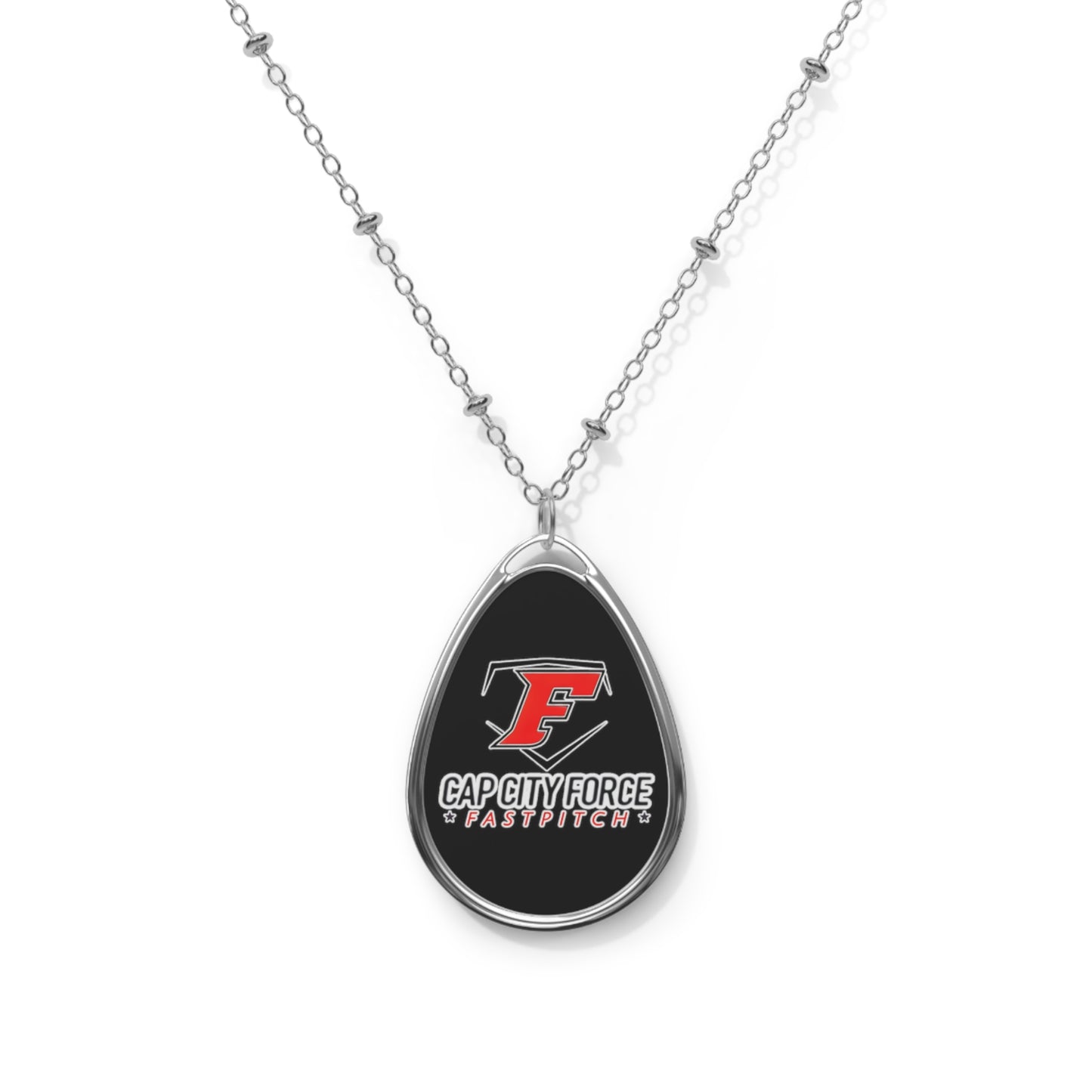 Cap City Force Fastpitch Softball Oval Necklace