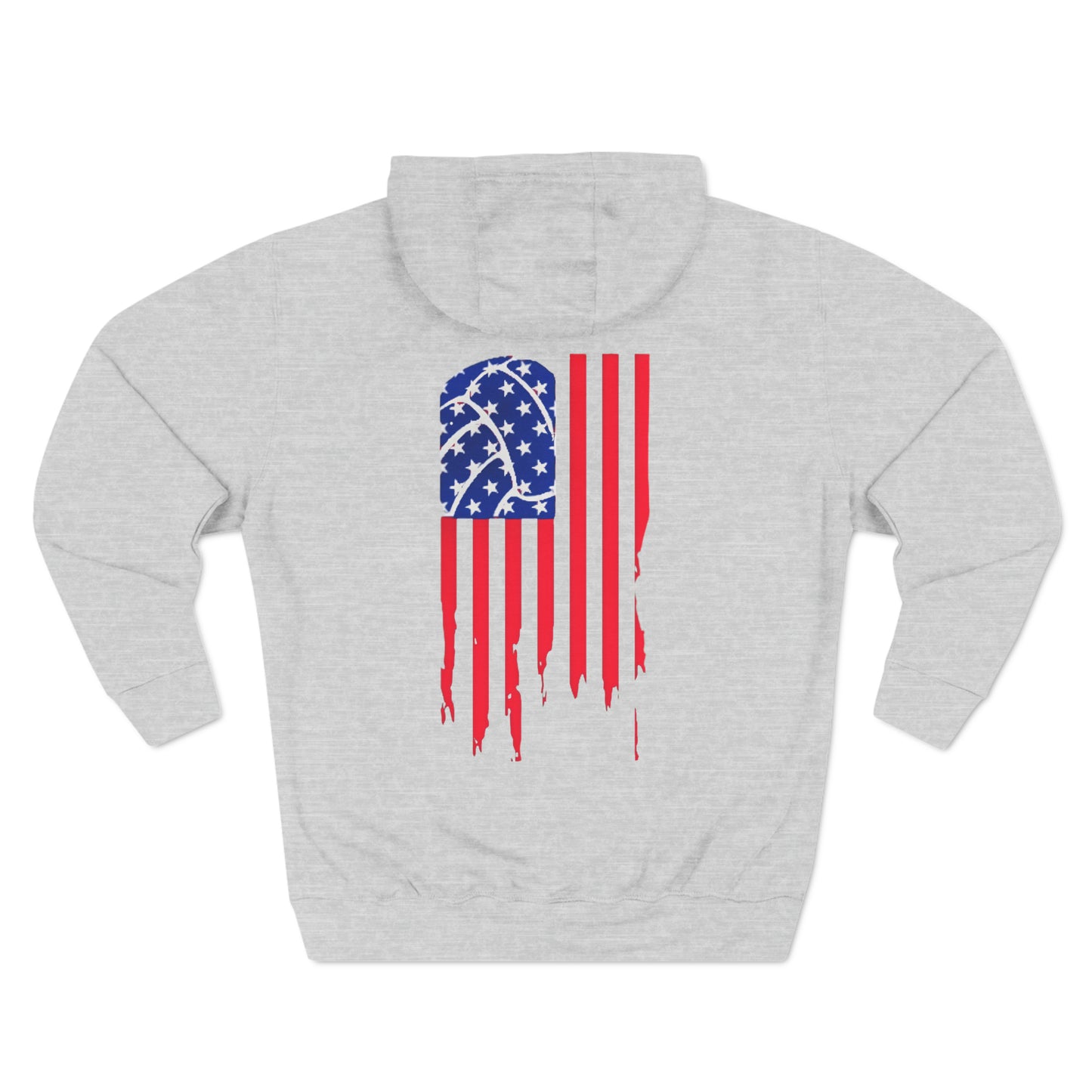 Patriotic Volleyball Three-Panel Fleece Hoodie