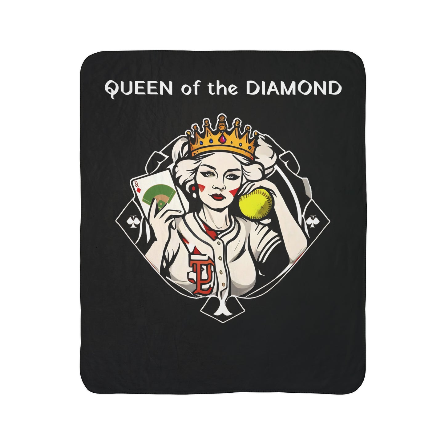 Queen of the Diamond Fleece Sherpa Blanket