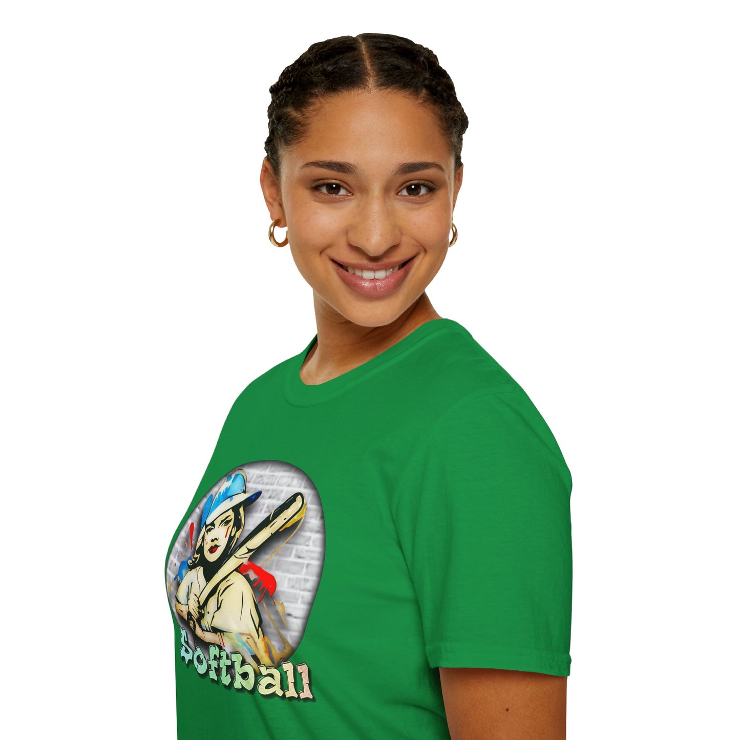 Graffiti Softball Unisex Softstyle T-Shirt