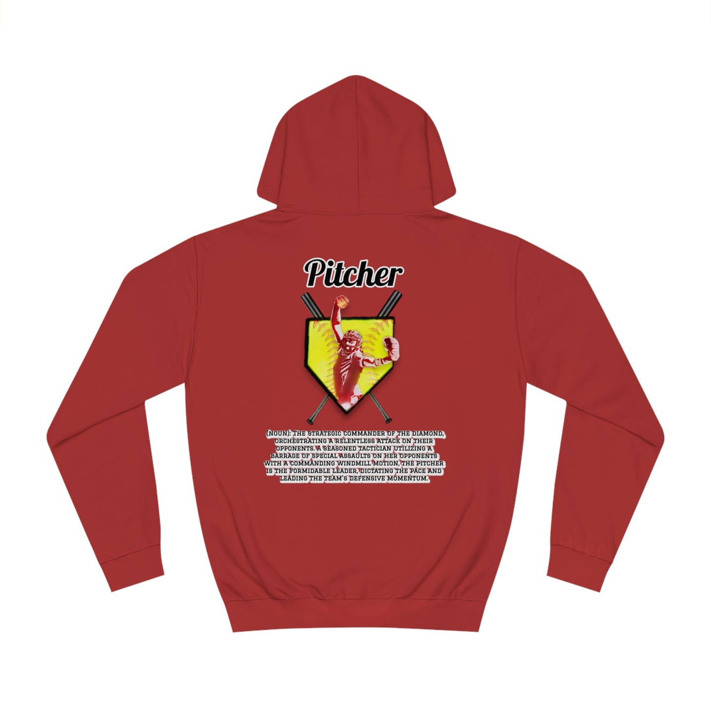 Softball Pitcher Dictionary Description Unisex College Hoodie