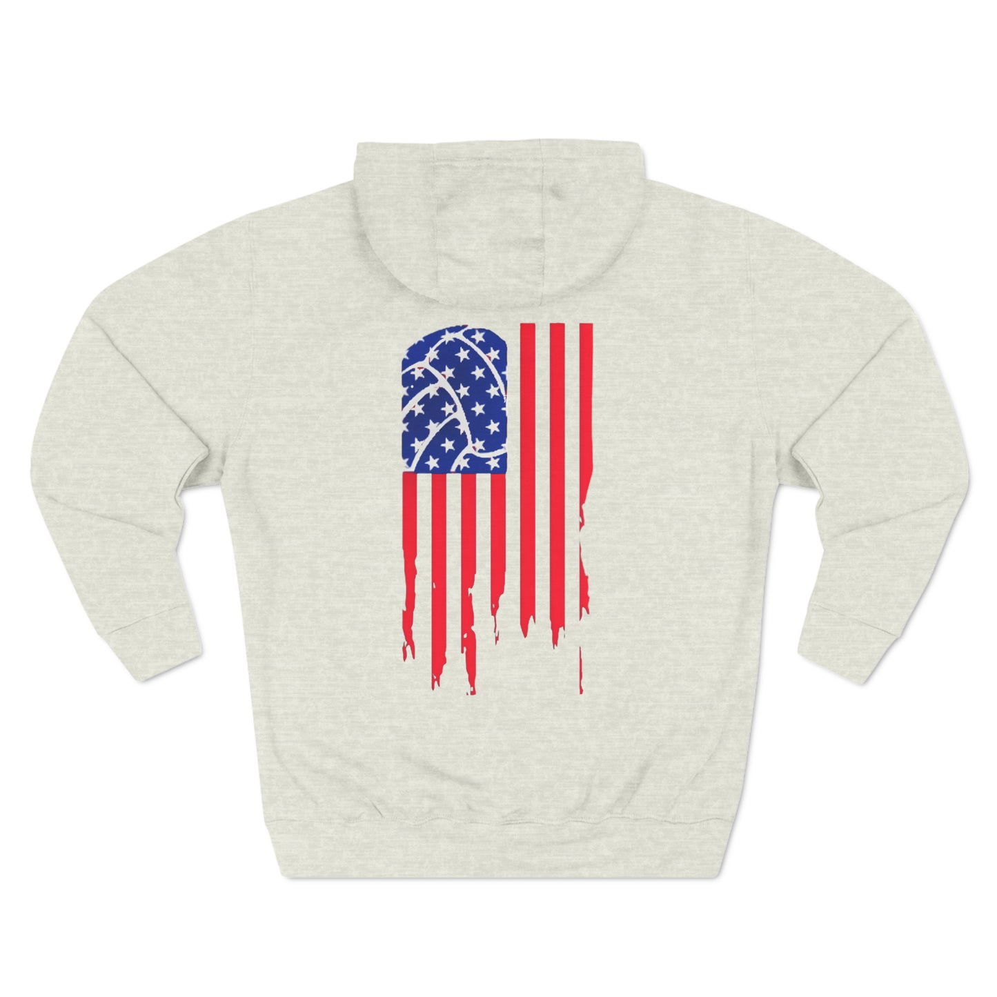 Patriotic Volleyball Three-Panel Fleece Hoodie