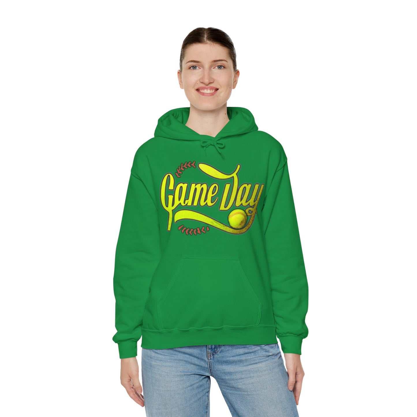 Game Day Softball, Unisex Heavy Blend™ Hooded Sweatshirt