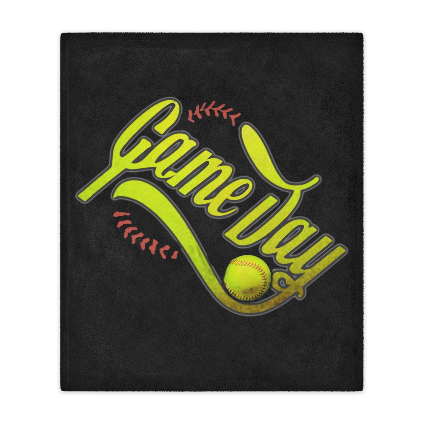 Game Day Softball Minky Blanket