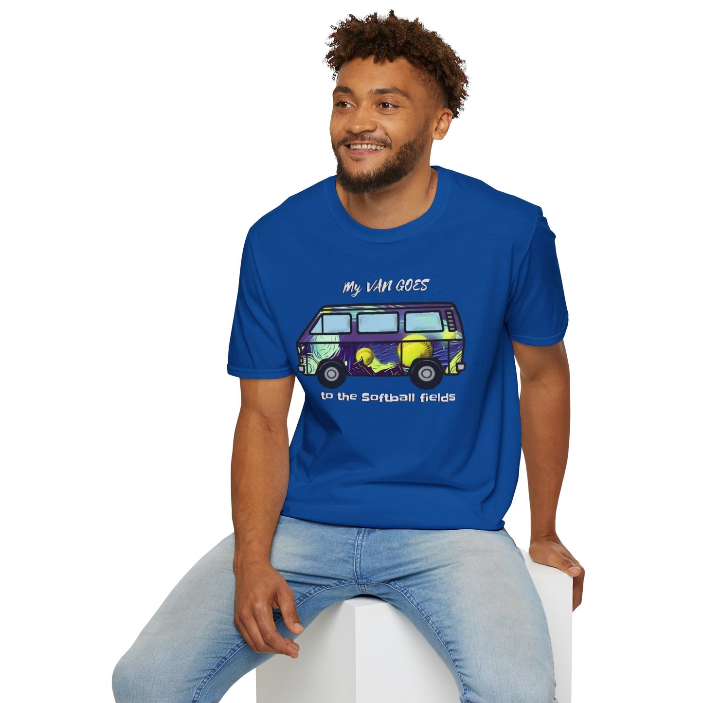 Van Goes Softball Unisex Softstyle T-Shirt