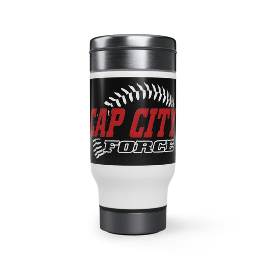 Cap City Force Stainless Steel Travel Mug with Handle, 14oz