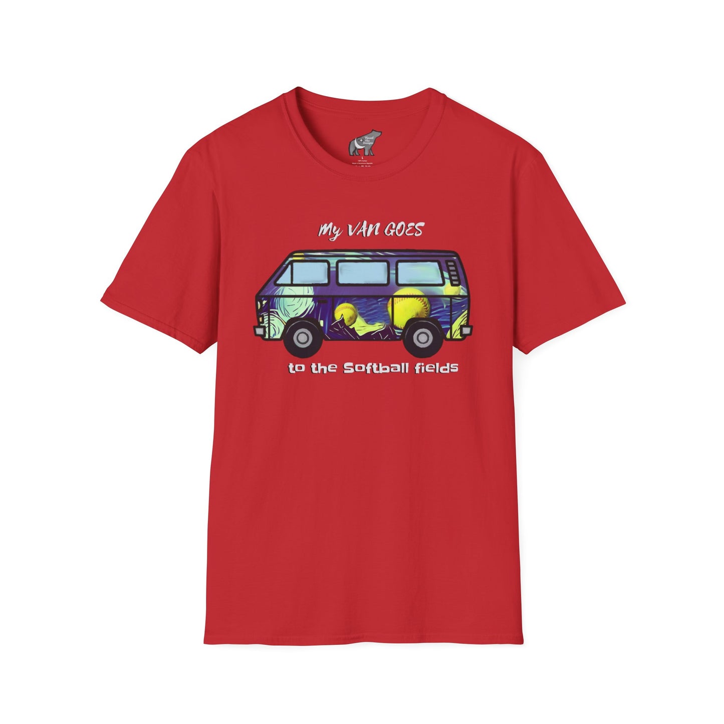 Van Goes Softball Unisex Softstyle T-Shirt