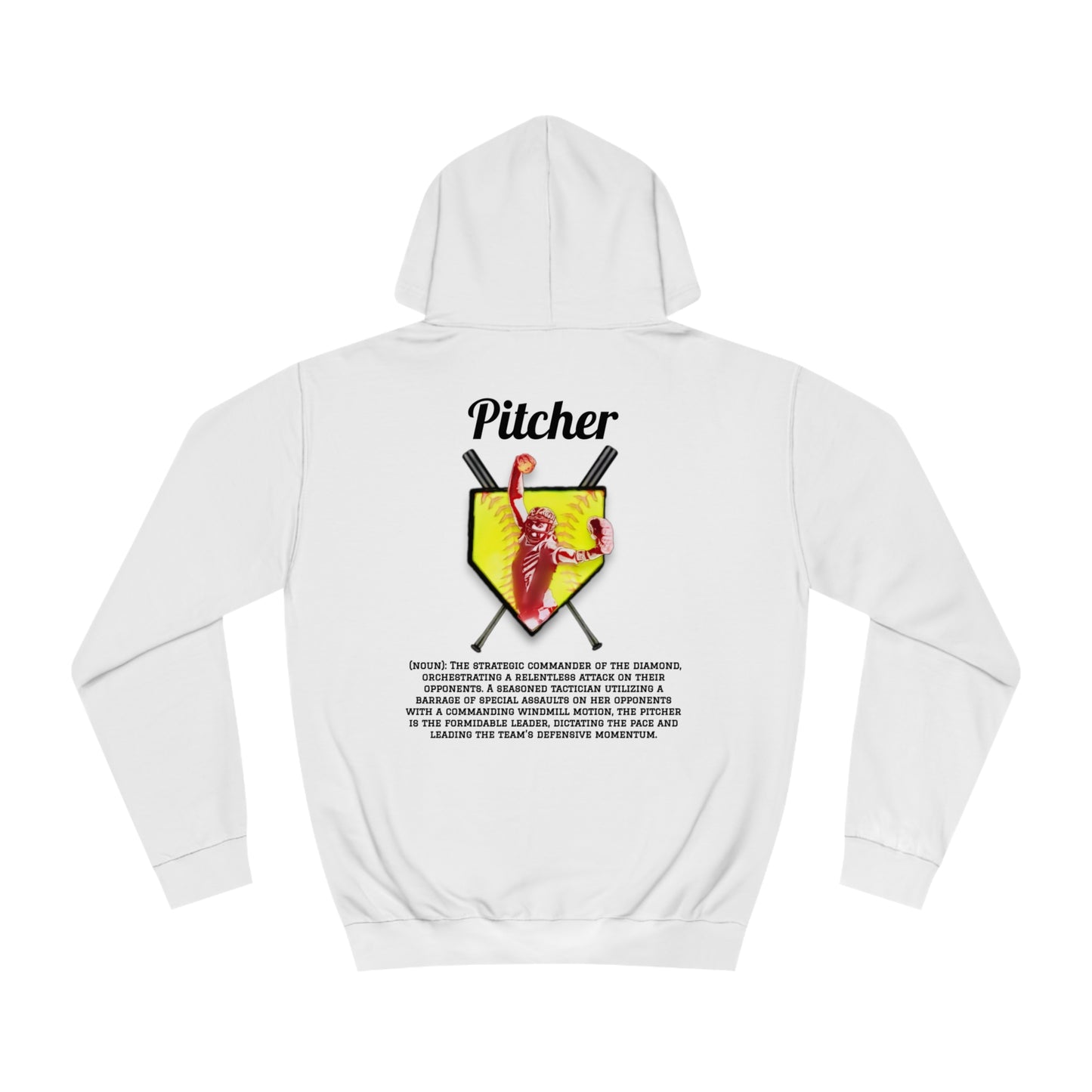 Softball Pitcher Dictionary Description Unisex College Hoodie