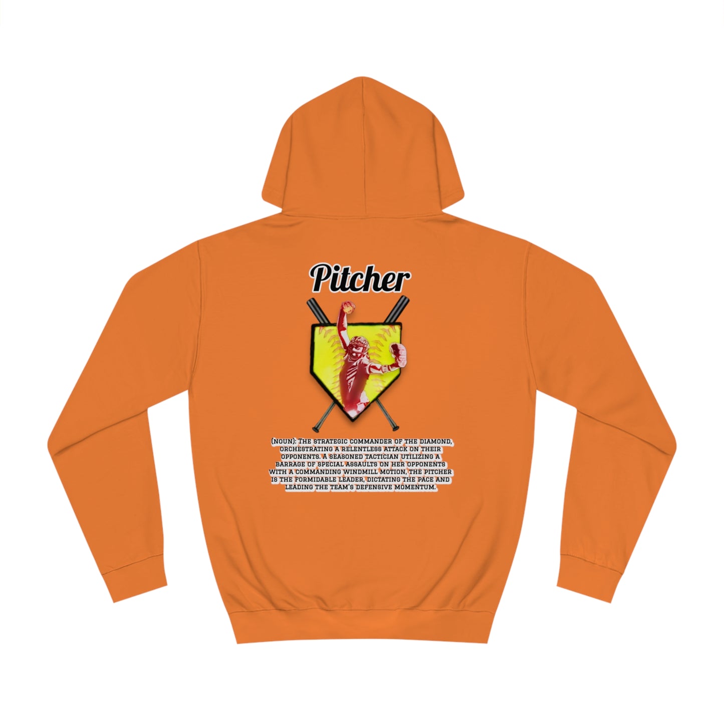 Softball Pitcher Dictionary Description Unisex College Hoodie