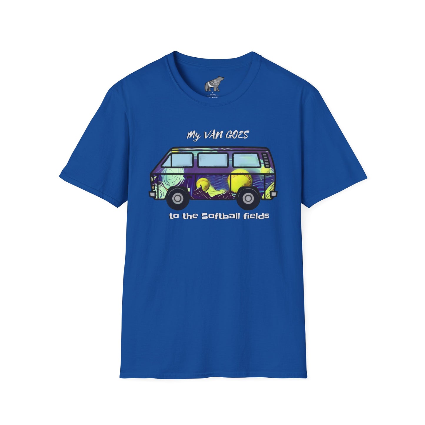 Van Goes Softball Unisex Softstyle T-Shirt