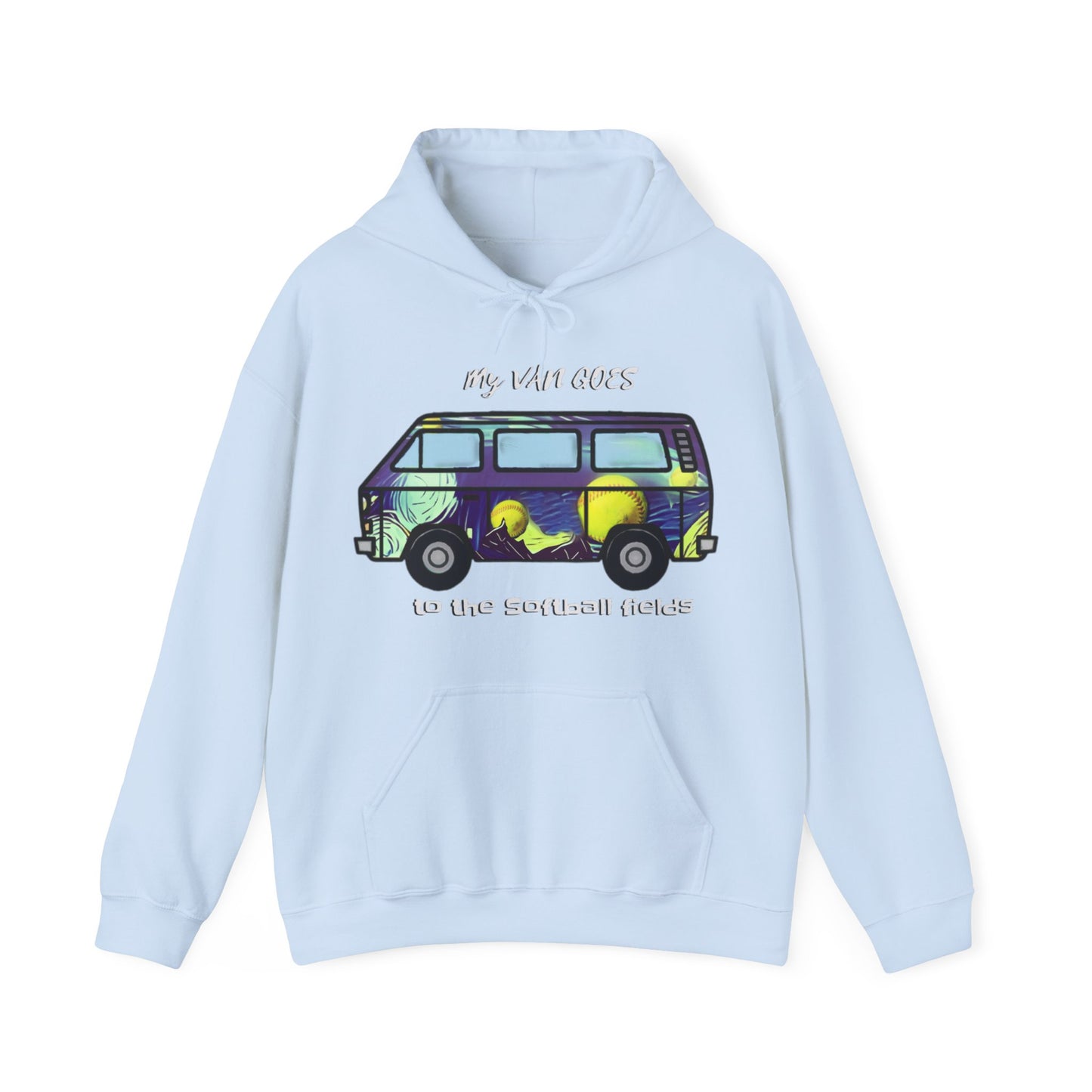 Van Goes Softball, Unisex Heavy Blend™ Hooded Sweatshirt