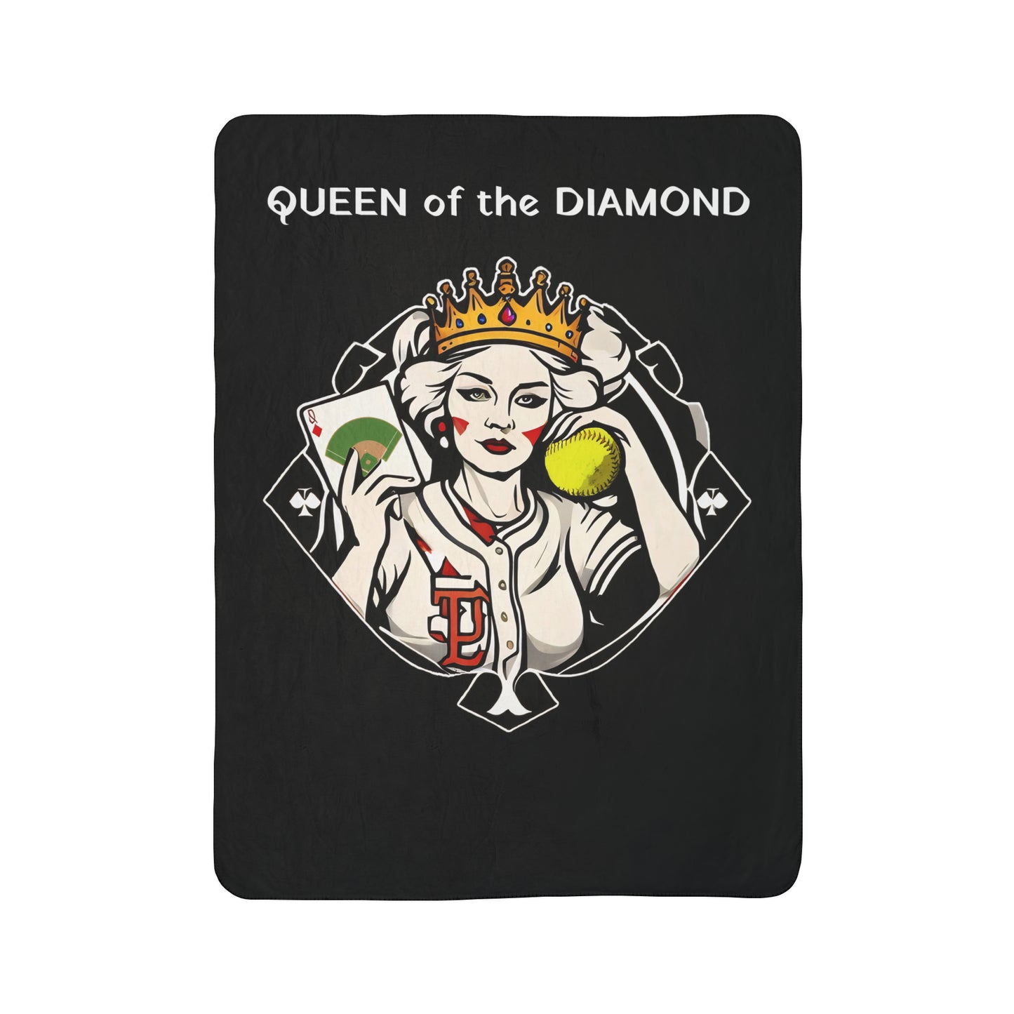 Queen of the Diamond Fleece Sherpa Blanket