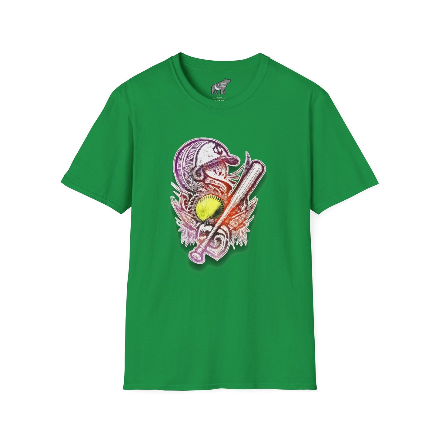 Softball Tribal design Unisex Softstyle T-Shirt