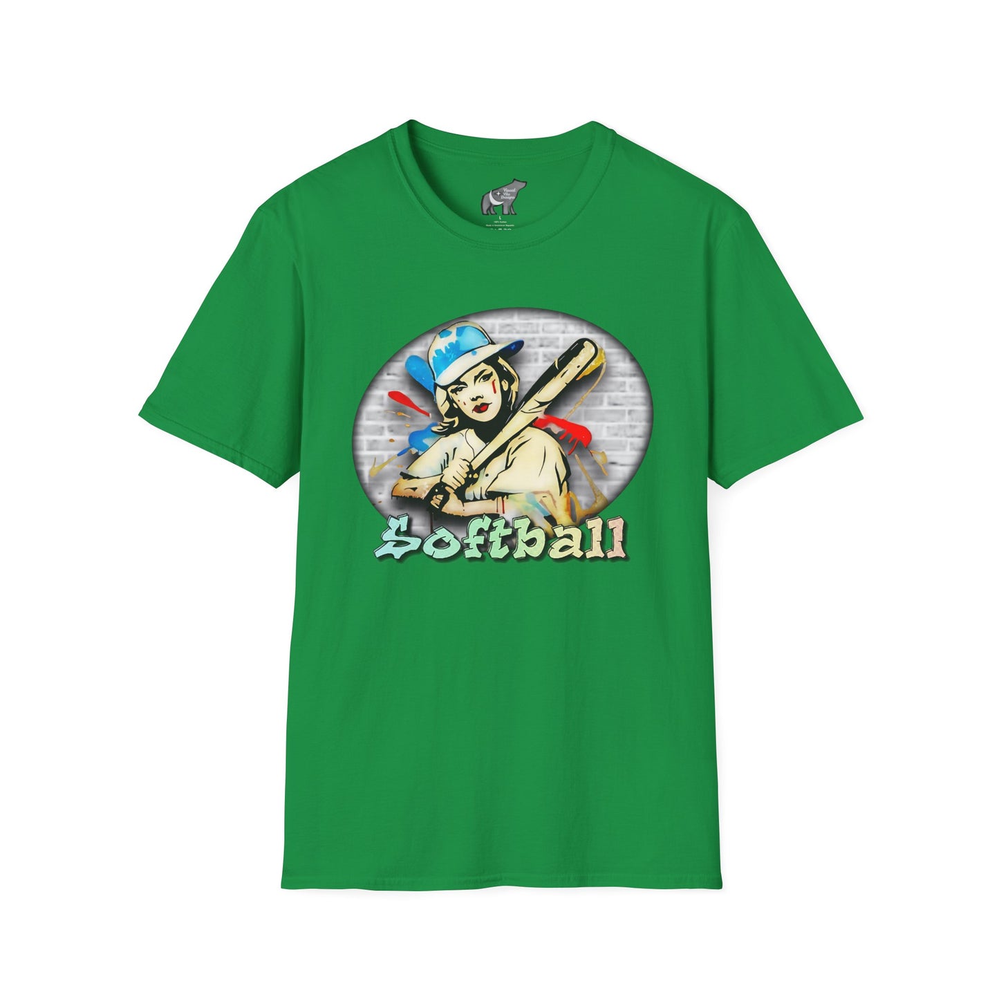 Graffiti Softball Unisex Softstyle T-Shirt