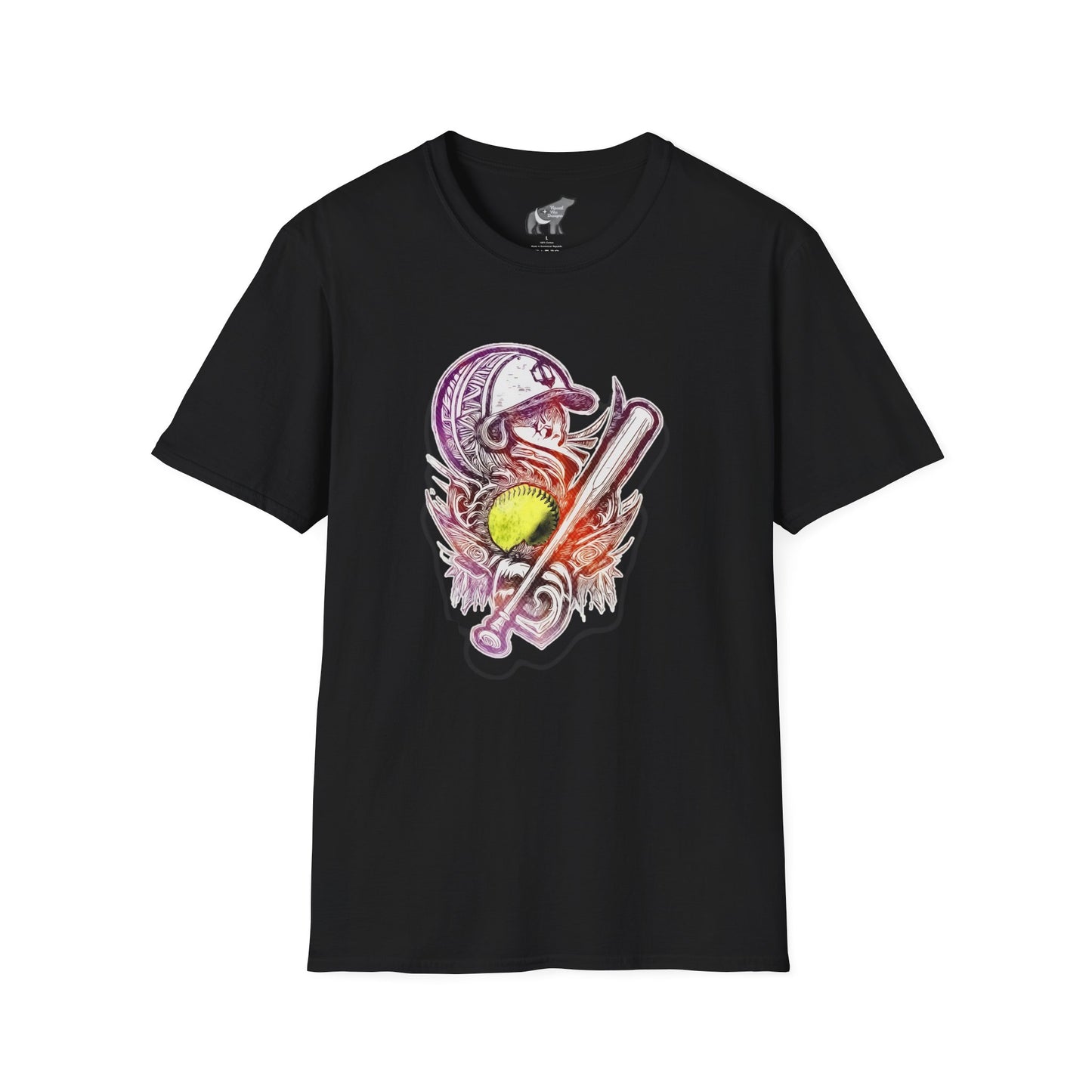 Softball Tribal design Unisex Softstyle T-Shirt