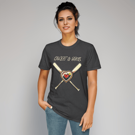 Heart & Soul Softball Unisex Softstyle T-Shirt