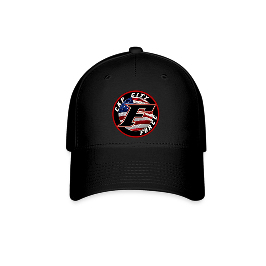 Cap City Force Special Edition Flag Logo Fitted Hat - black